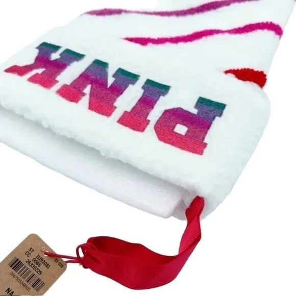 pink Limited Edition Sherpa Striped Christmas Stocking - Picture 7 of 9